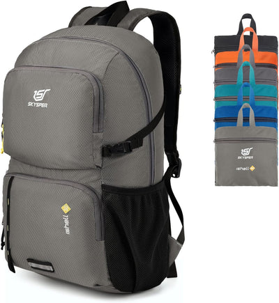 SKYSPER Faltbarer Rucksack Ultraleicht mit Nassfach Verstaubar Daypack Wasserfest Reiserucksack Tage