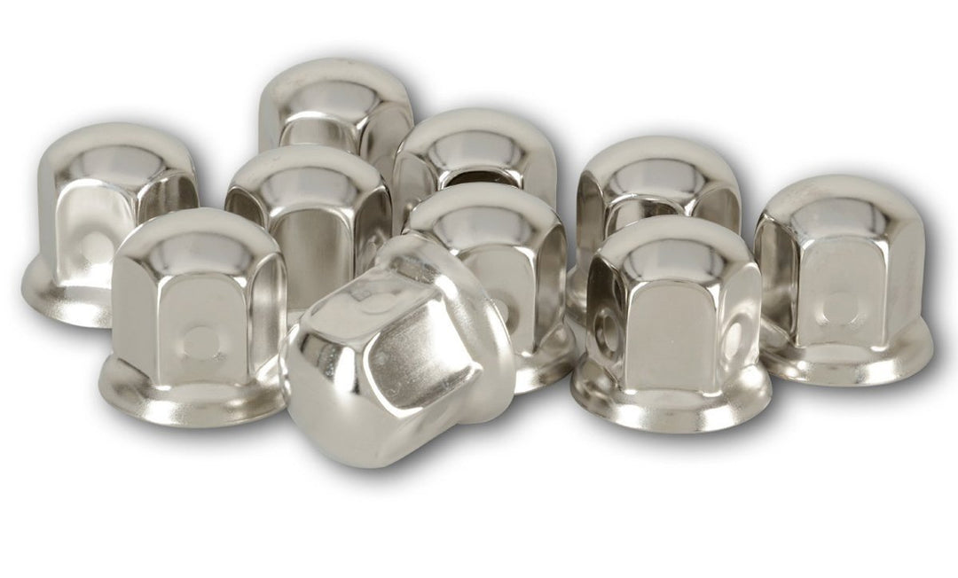 20 Stück Universelle LKW Radmutterkappen 32mm SW Edelstahl Abdeckkappen~