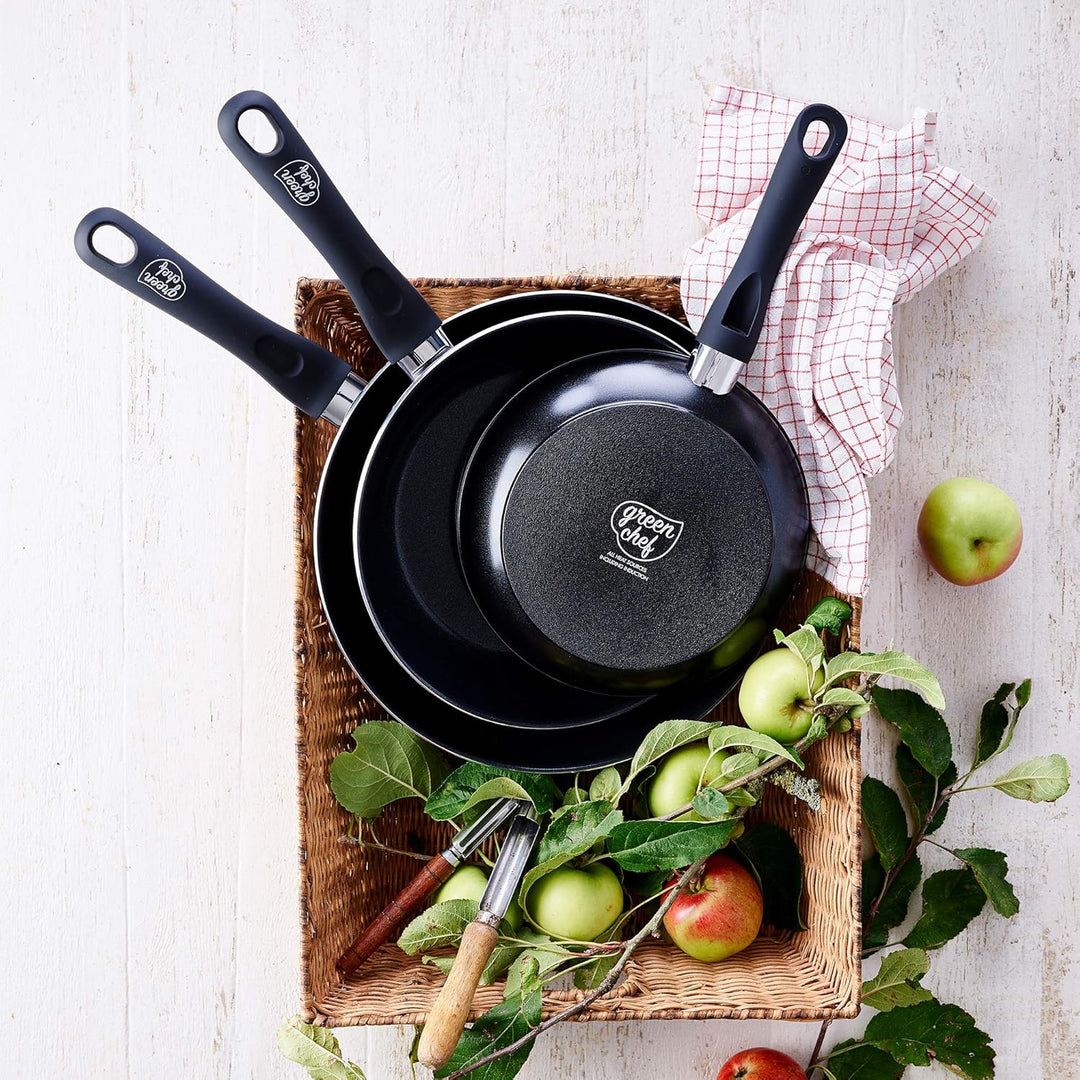 GreenChef Diamond Healthy Ceramic Non-Stick 28 cm/ 4.3 Litre Sauté Pan with Lid and 2 Side Handles,