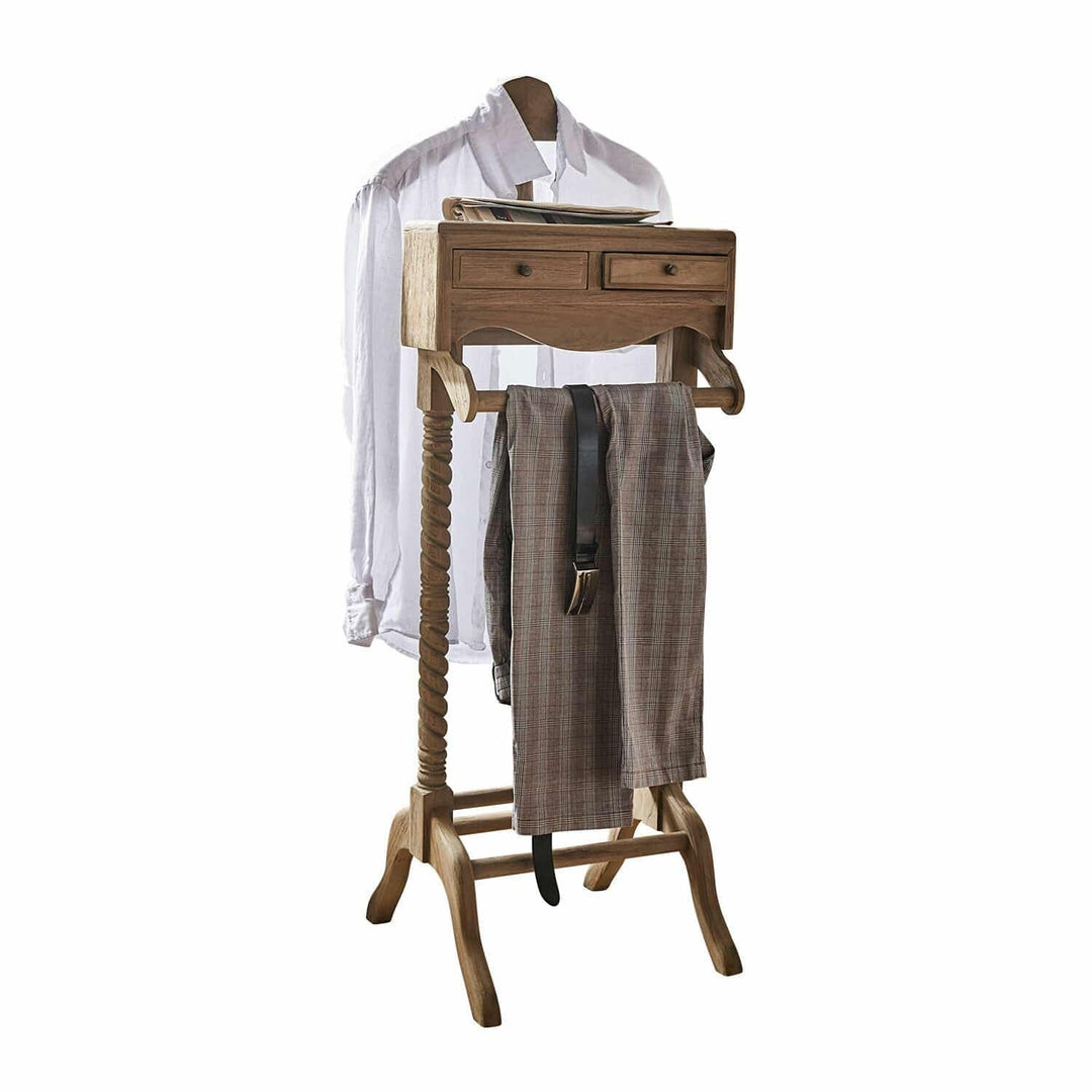 Loberon Herrendiener Doncaster, Traditionelles Design, Gedrechselte Beine, Aufbewahrung, Ordnungshel