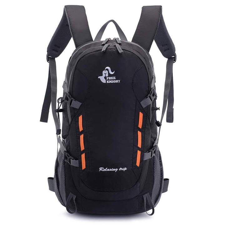 40L Leichter Tagesrucksack Radfahren Wandern Wasserdichter Reiserucksack (Schwarz), Schwarz