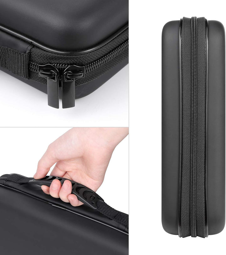 KUOCDSIK CD Tasche, 96 Kapazität Hart Eva Blu-ray CD-Brieftasche Doppelreissverschluss Handschlaufe