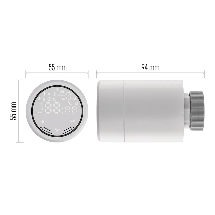 EMOS GoSmart Heizkörperthermostat mit App, programmierbarer ZigBee Smart Home Thermostat, einstellba