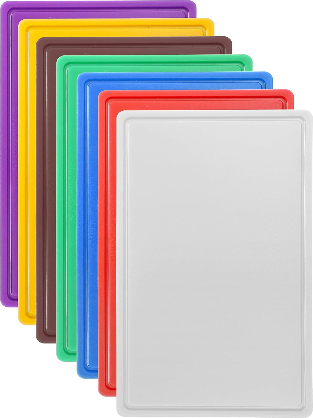 HENDI Schneidbretter, HACCP, Beidseitig nutzbar, eine Seite glatt-eine Seite mit Saftrille, für Brat