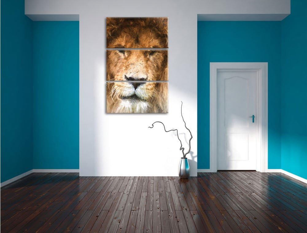 Pixxprint Kampfvernarbten Kunst als Leinwandbild/Grösse: 3 Teilig (120x80 cm) cm/Wandbild/Kunstdruck