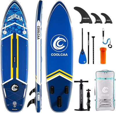 COOLCAA Stand Up Paddling Board mit Premium SUP Zubehör, Tragkraft bis 210kg, SUP Board für Erwachse