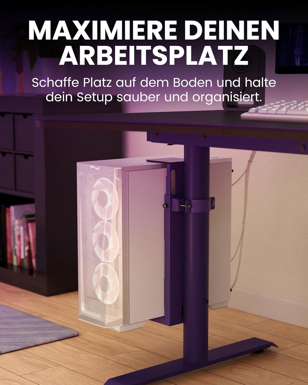 Arozzi Arena PC Mount (Purple Purple PC Mount, Purple PC Mount
