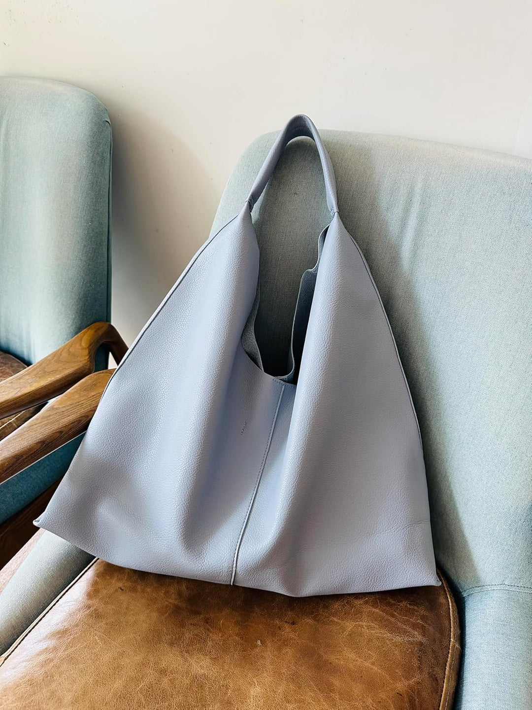 YLYYHH Leder-Tragetasche, übergrosse Hobo-Taschen, grosse Tragetasche für Damen, Arbeit, veganes Led