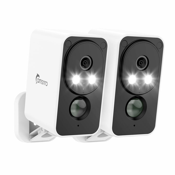 2PCS 2K Überwachungskamera Aussen Akku, WLAN Kabellose Überwachungskamera Aussen/Innen mit Farbige N