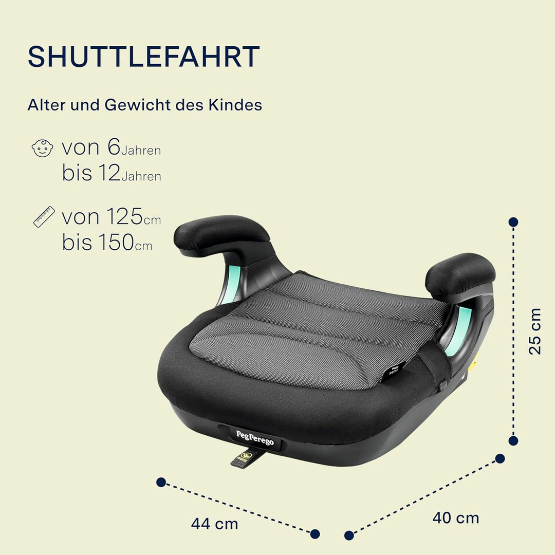 Peg Perego Viaggio Shuttle Autositz, Auto-Sitzerhöhung mit ISOFIX für Kinder von 125 bis 150 cm (6-1