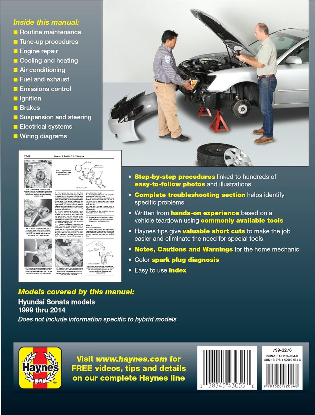 Hyundai Sonata 1999 Thru 2014 (Haynes Automotive Repair Manuals), Taschenbuch