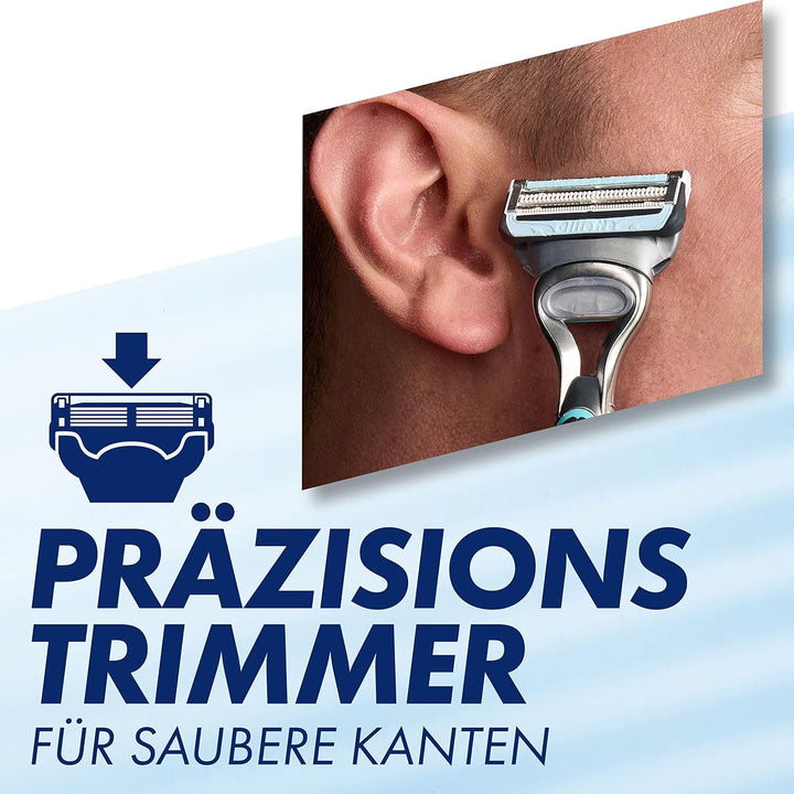 Gillette SkinGuard Sensitive Rasierklingen für Rasierer, 8 Ersatzklingen für Nassrasierer Herren mit