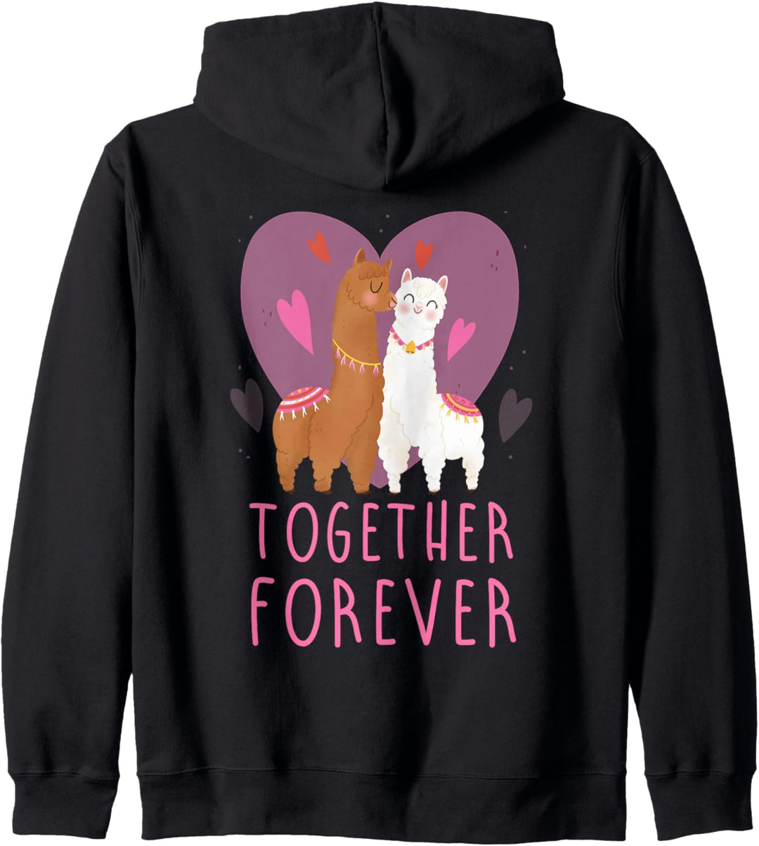 Verliebtes Paar Liebespaar Liebe Lama Alpaka Partner Look Kapuzenjacke