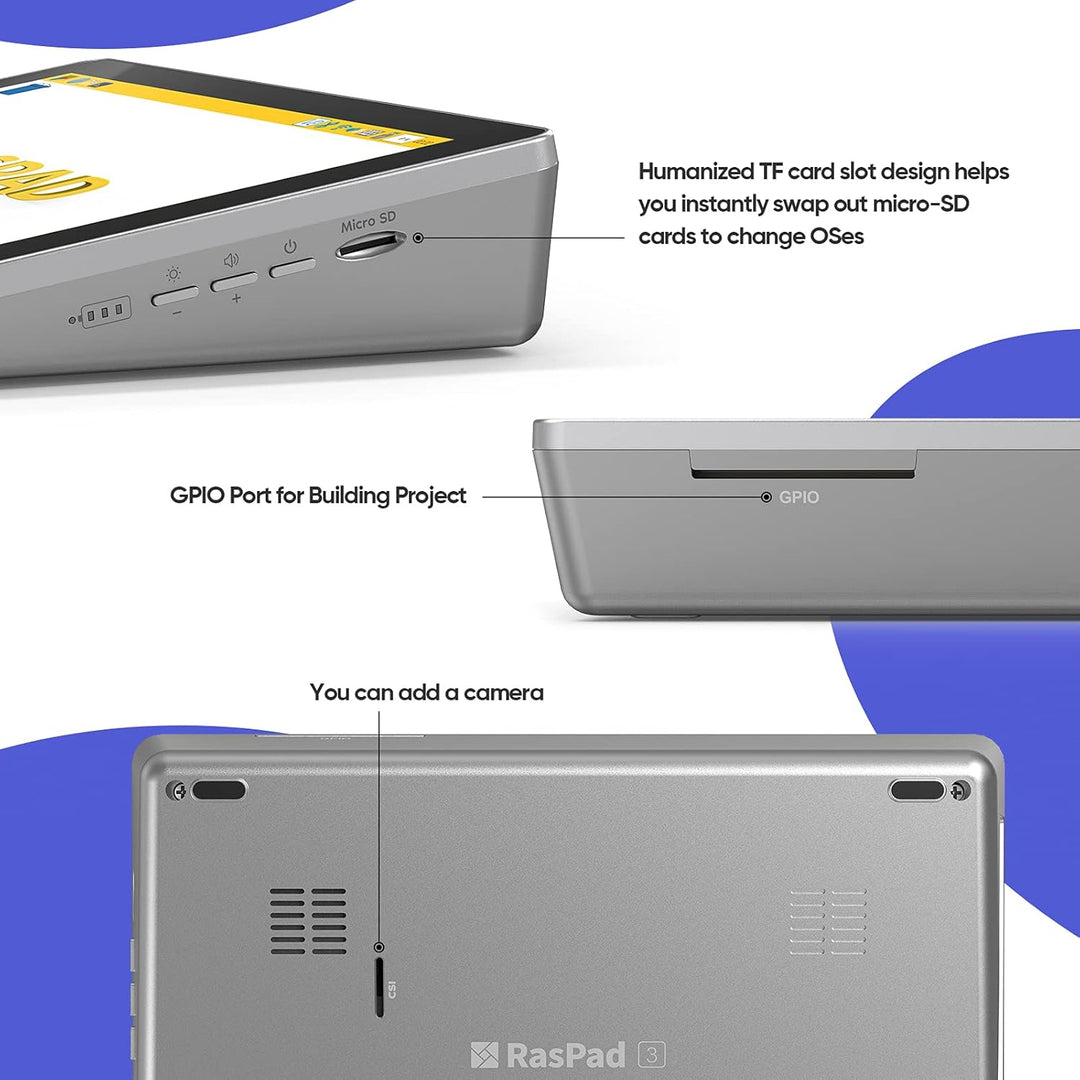 SUNFOUNDER RasPad 3.0 - EIN All-in-One für Raspberry Pi 4B Tablet mit 10,1" Touchscreen und integrie