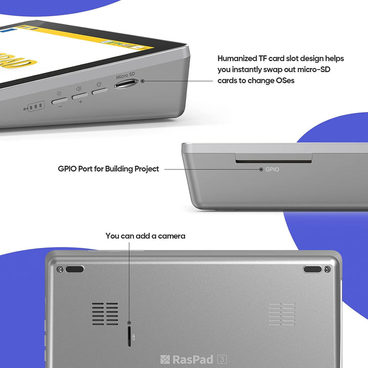 SUNFOUNDER RasPad 3.0 - EIN All-in-One für Raspberry Pi 4B Tablet mit 10,1" Touchscreen und integrie