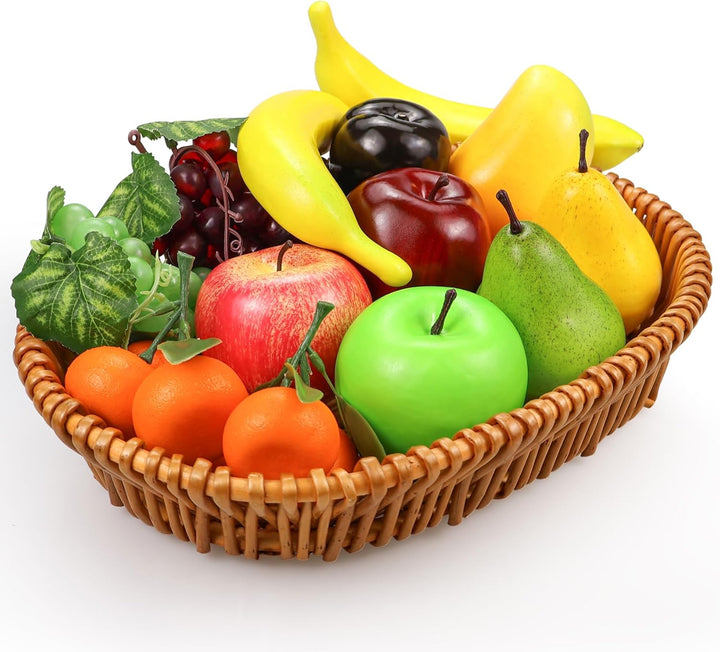 Lorigun 13 Stück künstliche Früchte Packung, realistische Faux Fruits für Party und Christmas Dekora