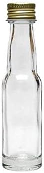 mikken 50 Mini Glasflaschen 20 ml mit Schraubverschluss inkl. Trichter 50 x 20ml, 50 x 20ml