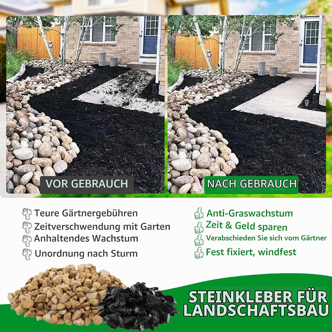 Kiesbinder - Steinkleber/Kiesverfestiger Extra Stark, Kieskleber Bindemittel für Kieselsteine, Mulch