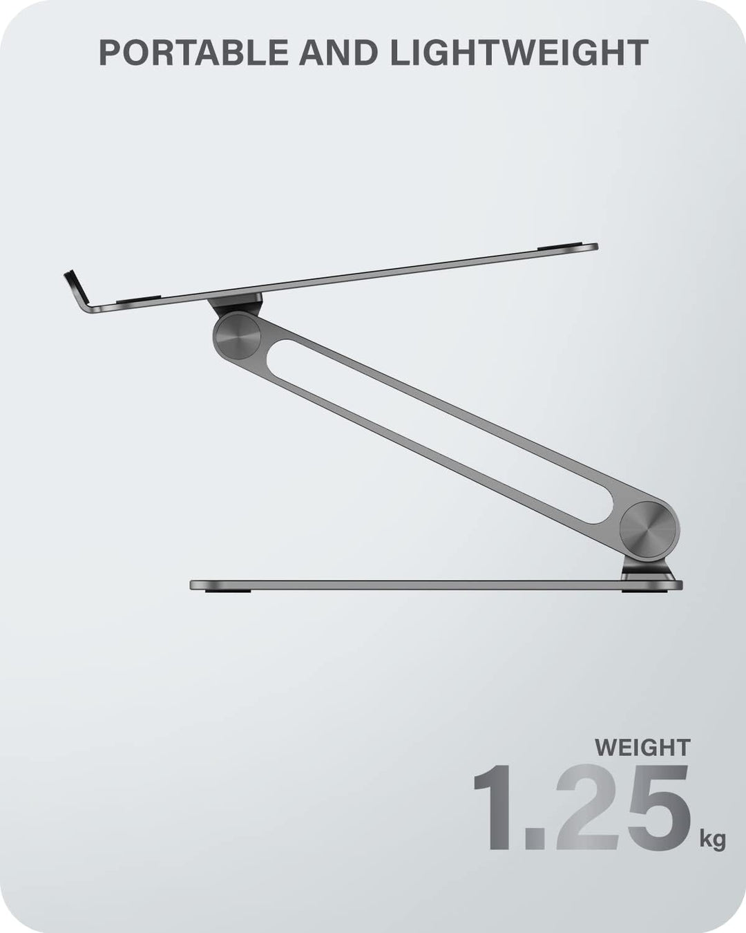 ALOGIC Elite Verstellbarer Laptopständer, Ergonomischer Riser im Aluminiumdesign, tragbar und robust