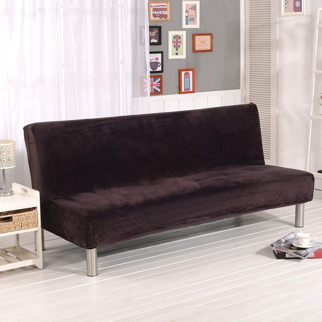 Sofa-Schonbezug aus Samt und Plüsch, 3-Sitzer, für den Winter, dicker Stretchstoff, Sofabettbezug, e