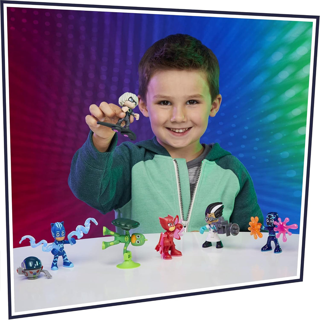 PJ Masks Hero and Villain Figure Set Preschool Toy, 7 Action Figures with 10 Accessories, Ages 3 and