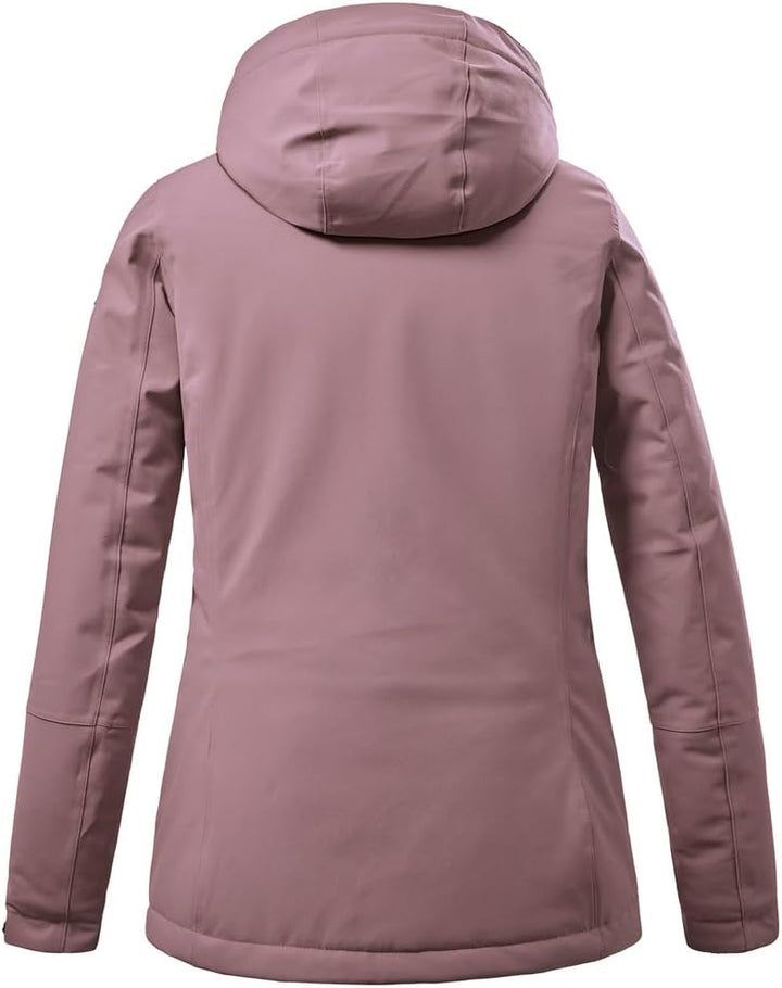 Killtec Damen Kow 170 Wmn Jckt Funktionsjacke/Outdoorjacke mit abzippbarer Kapuze 42 dunkel malve, 4