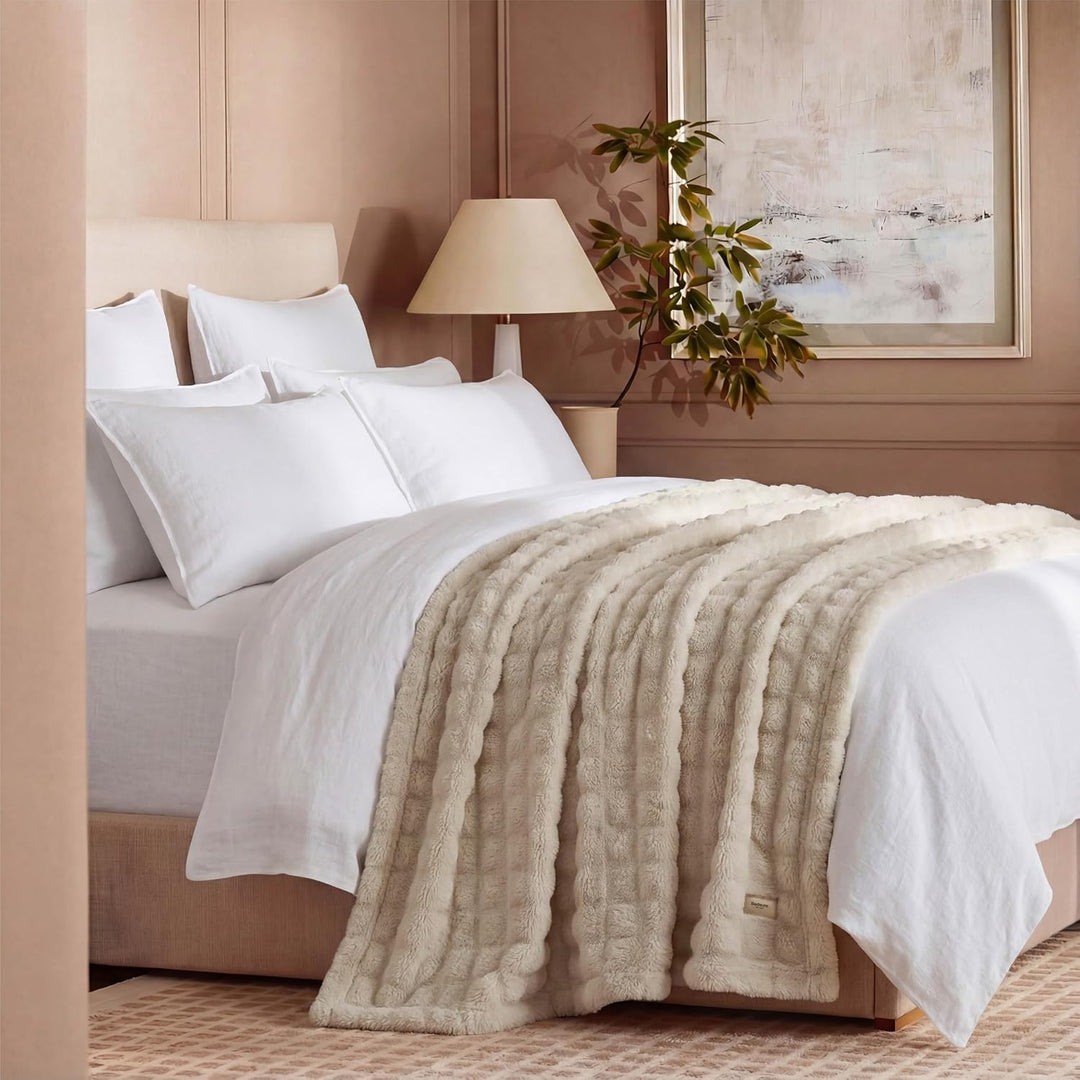 BEDSURE Kuscheldecke Flauschig Bubble Decke - Geschenke für Frauen Sofadecke, Wolldecke & Fleecedeck