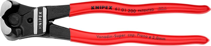 Knipex Bolzen-Vornschneider hochübersetzt schwarz atramentiert, mit Kunststoff überzogen 200 mm 61 0