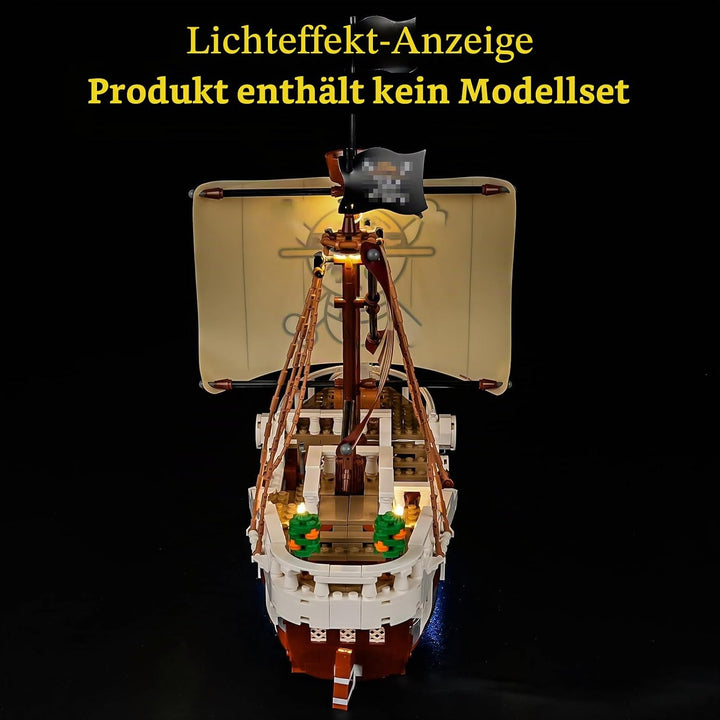 GEAMENT LED Licht-Set Kompatibel mit Lego ONE Piece Das Piratenschiff Flying Lamb 75639 (The Going M