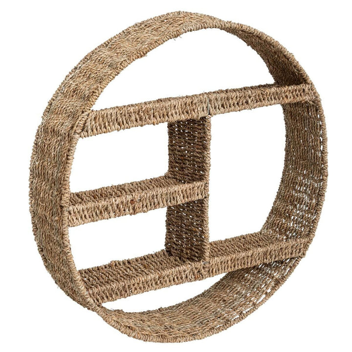ESTANTERÍA DE PARED REDONDA DE FIBRAS NATURALE58 x 12,5 cm D58 cm Medium Beige, D58 cm Medium Beige