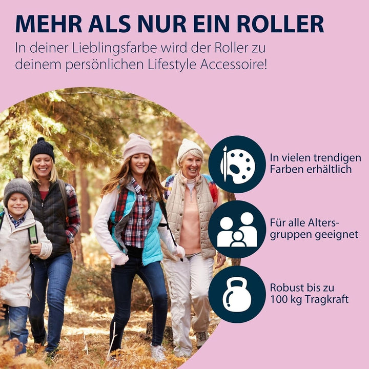 HUDORA Scooter Start 200, Stabiler Aluminium-Roller, Höhenverstellbarer & zusammenklappbarer Cityrol