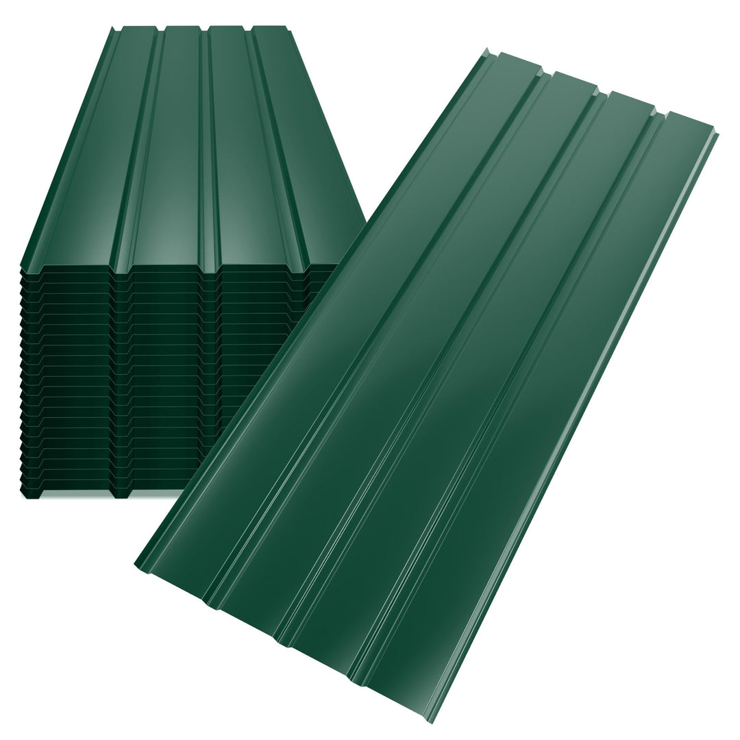 Mondeer Trapezbleche, 24 Stück Wellblechplatten für dach, 115 x 45 cm, 12m², Geeignet für Carportdäc