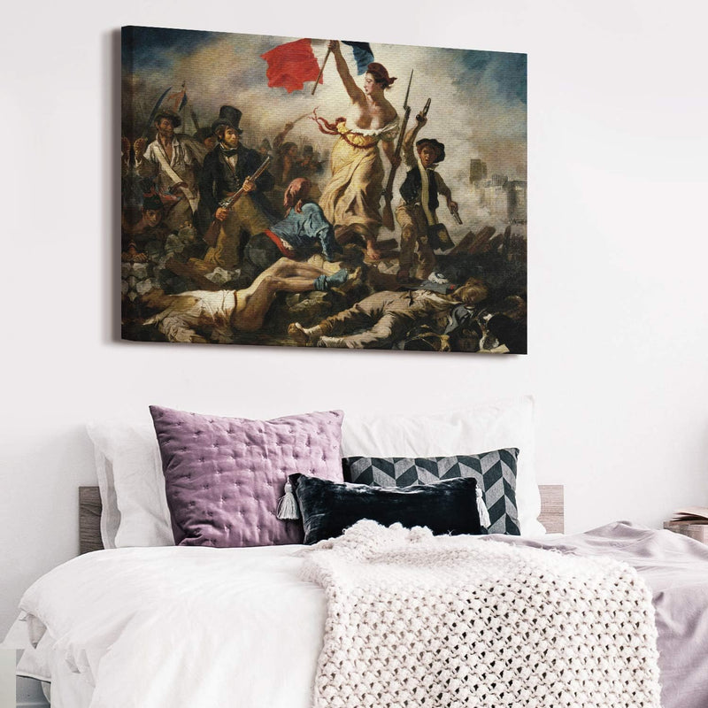 PICANOVA – Eugène Delacroix – Liberty Leading the People 100x75cm – Bild auf Leinwand – Premium Kuns