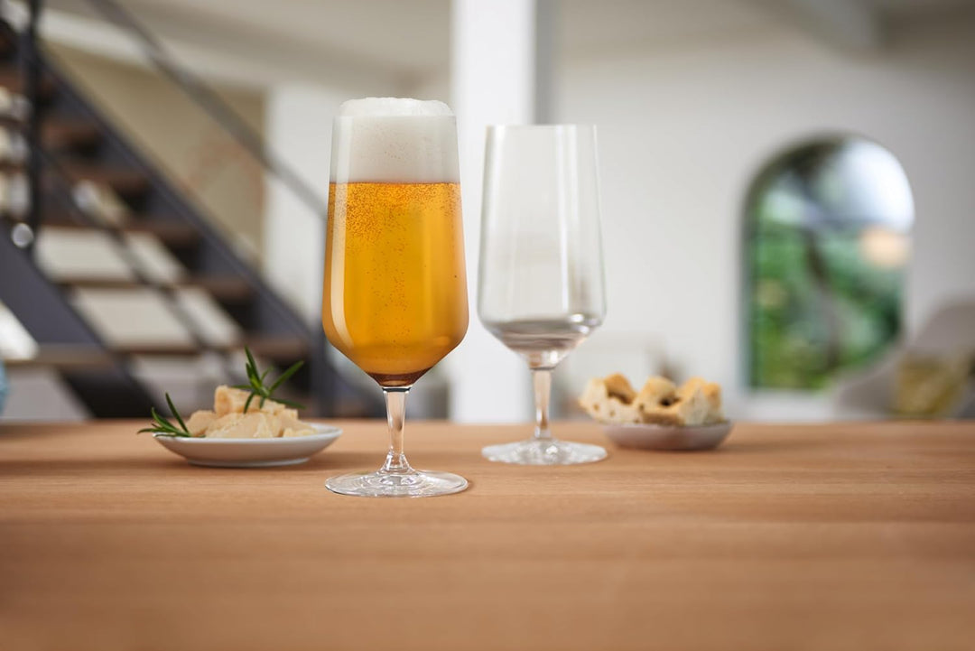 LEONARDO HOME Puccini Bierglas, Glas, 6.1 cm, 6 Biergläser 410 ml, Biergläser 410 ml