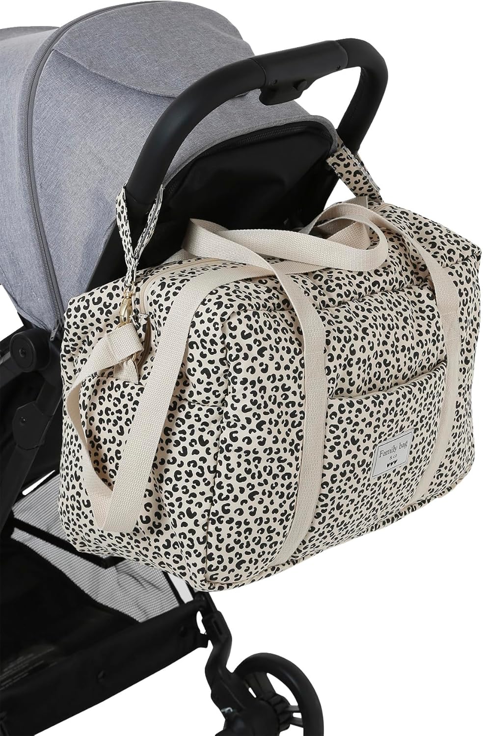 VERTBAUDET Wickeltasche mit Schultergurt und Taschen mit Matte, Beige bedruckt, Taille unique, Klass