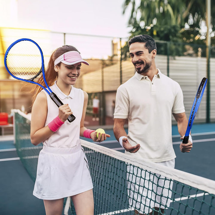 HIRALIY Tennisschläger-Set für Erwachsene, 68,6 cm, vorbespannte Tennisschläger für 2 Spieler, 2 Ove