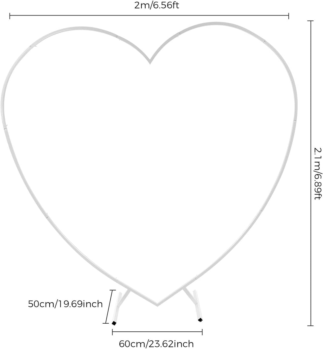 Herz Hochzeitsbogen Freistehend Hochzeitbogen Rahmen 200x210cm Herz-Formen Arch Stand Ballonbogen Bl