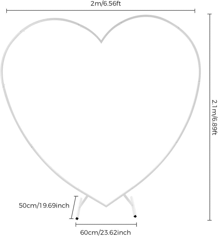 Herz Hochzeitsbogen Freistehend Hochzeitbogen Rahmen 200x210cm Herz-Formen Arch Stand Ballonbogen Bl