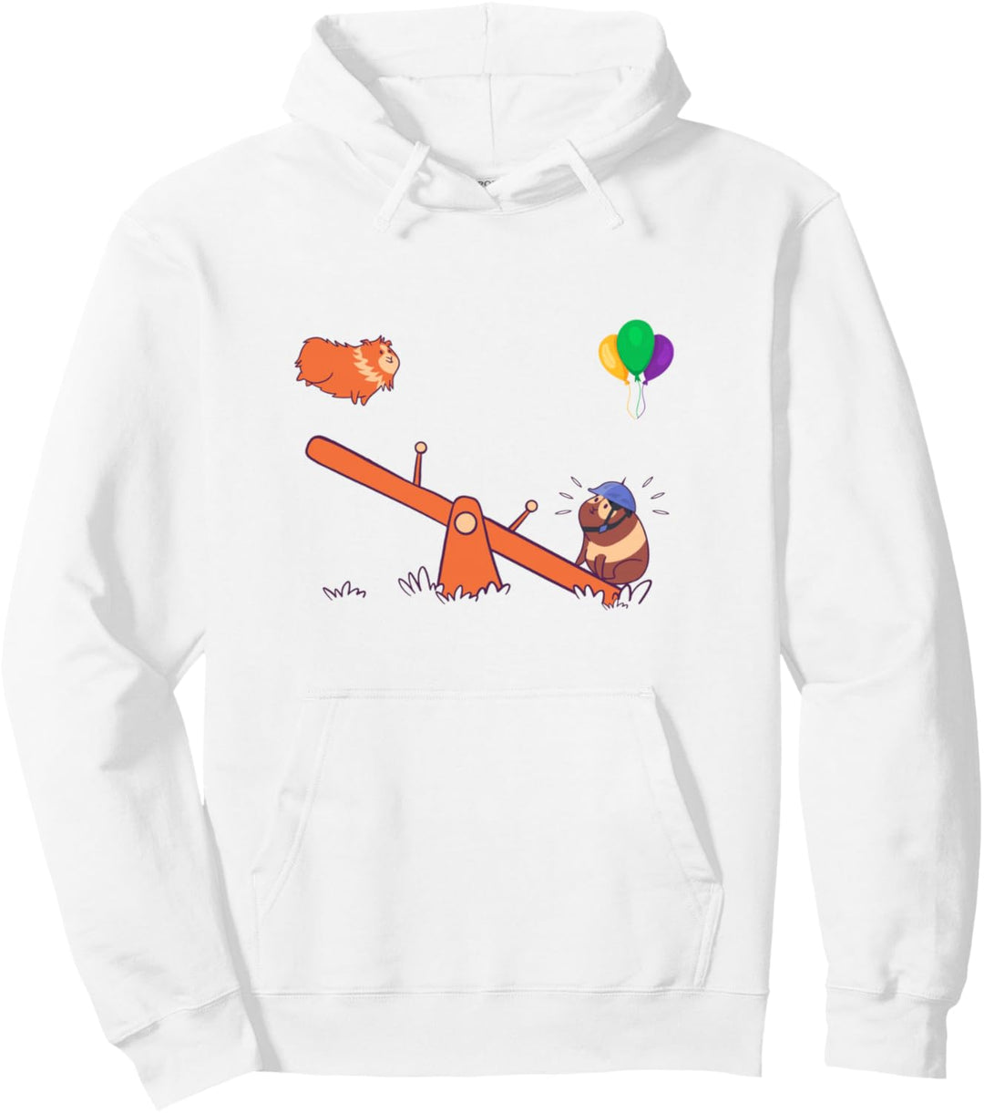 Meerschwein auf Spielzeug Wippe Meerschweinchen Pullover Hoodie
