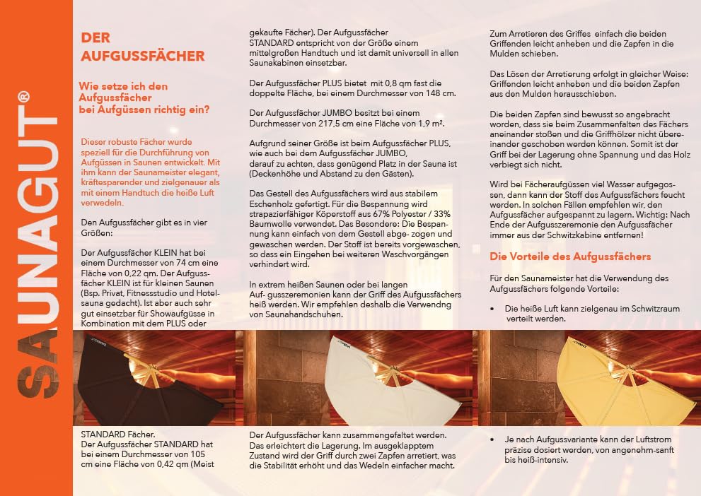 Aufgussfächer STANDARD (Dunkelbraun)