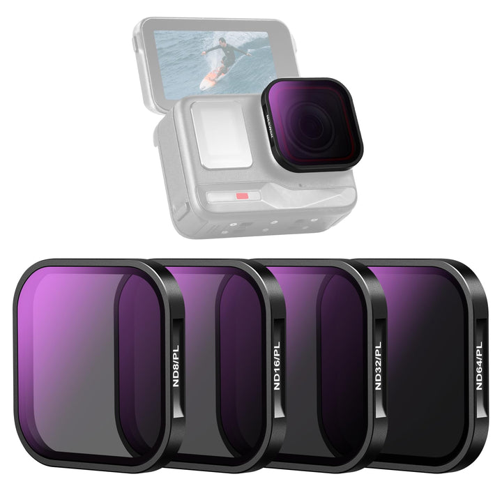 NEEWER ND/PL Filter Set kompatibel mit Insta360 ACE PRO, 4er Pack ND8/PL ND16/PL ND32/PL ND64/PL Act