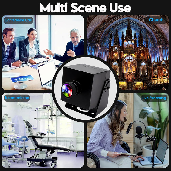 ELP HDMI 4K USB Kamera mit IMX415 Sensor Webcam,Weitwinkel 120 Grad Objektiv ohne Verzerrung USB Kam