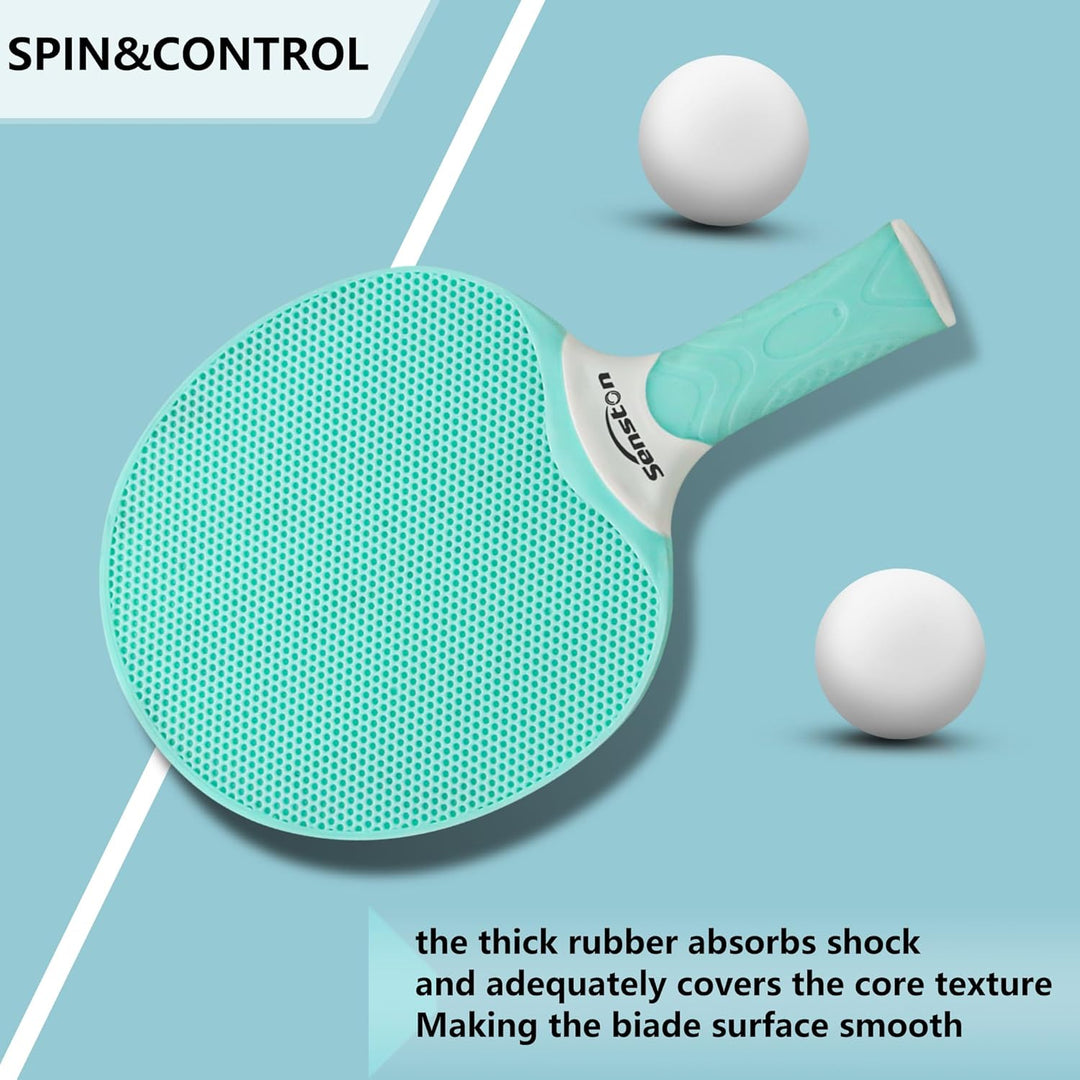 Senston Tischtennisschläger Set, professionelle Tischtennisschläger mit 3 Bällen, Ping Pong Paddel S