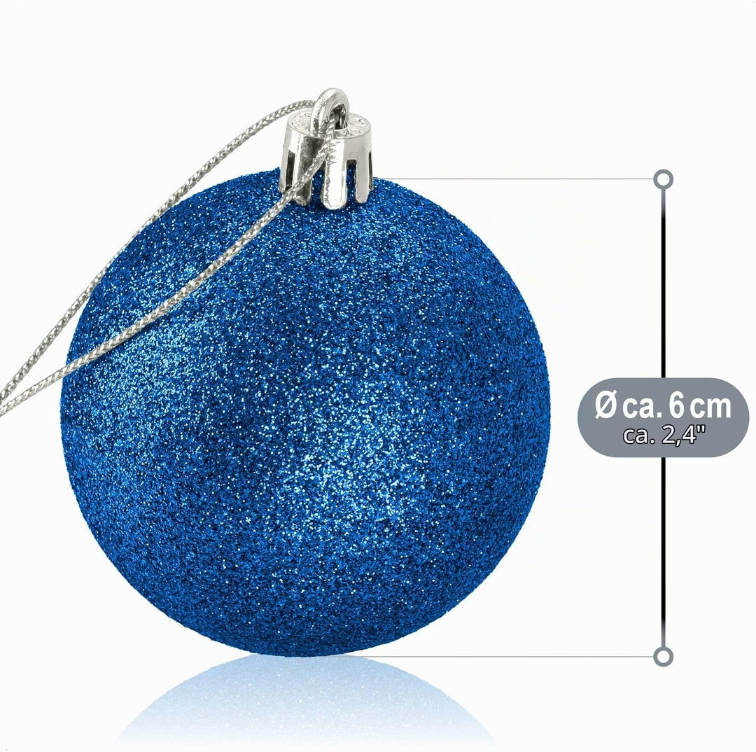 com-four® 20x Weihnachtskugeln, Christbaumkugeln bruchsicher aus Kunststoff für Weihnachten, Baumsch