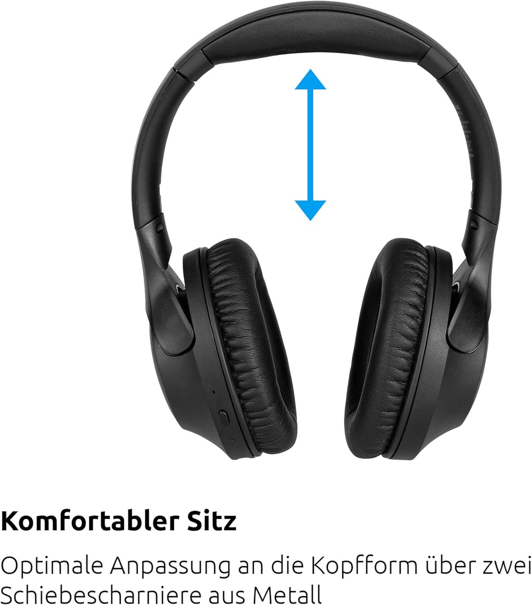 TechniSat STEREOMAN 3 BT – kabelloser Bluetooth-Kopfhörer (Bluetooth, Bass Boost, integrierter Akku,