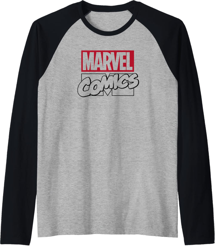 Marvel Contrast Logo Red Raglan