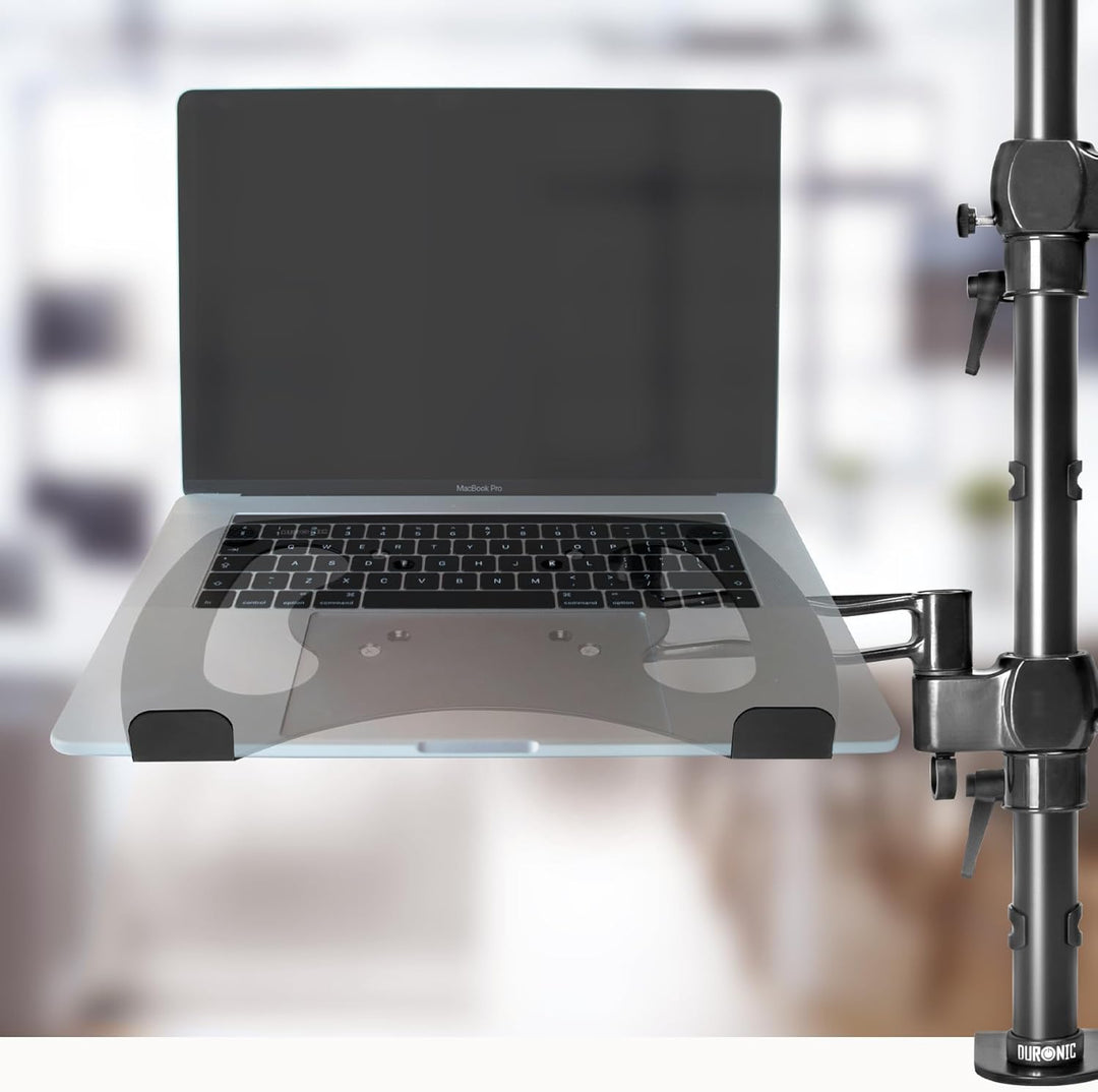 Duronic DML1 BK Laptophalterung | Fläche 32x24,2cm | Belastbarkeit 8kg | Laptopständer für Minitorha