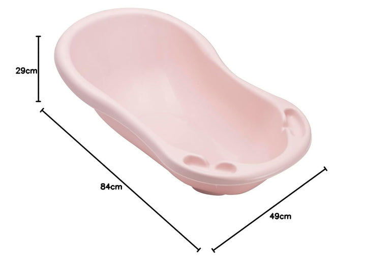 keeeper Ergonomische Babywanne mit Stöpsel, Ab 0 bis ca. 12 Monate, 84 x 49 x 29 cm, Maria Pure, Pin