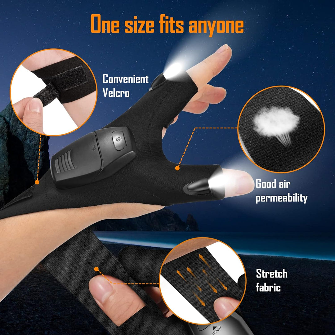 KEZKALS Geschenke für Männer, Geschenk für ihn/sie Valentinstag, Angelzubehör LED Angeln Handschuhe,