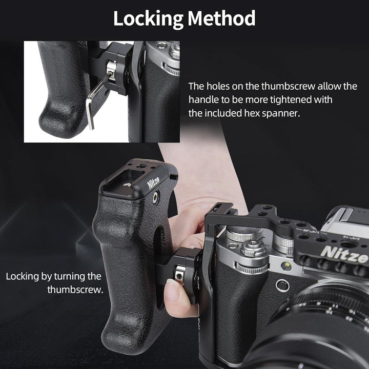Nitze ARRI Locating Side Handle with 3/8" ARRI Locating Pins for Camera Cage, Direction and Position